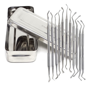 12 Pcs Professional Dental Composite Filling Instruments w/ Box, Stainless Steel