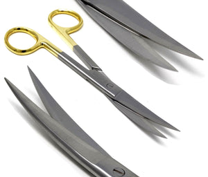 TC Dissecting Scissors, Sharp/Sharp, 5.5", Curved, Stainless Steel