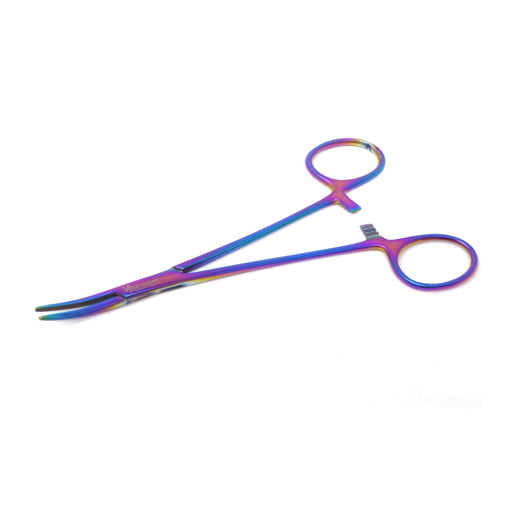 Pet Ear Hair Pulling Serrated Ratchet Forceps, Stainless Steel Grooming Tool, Multicolor 6
