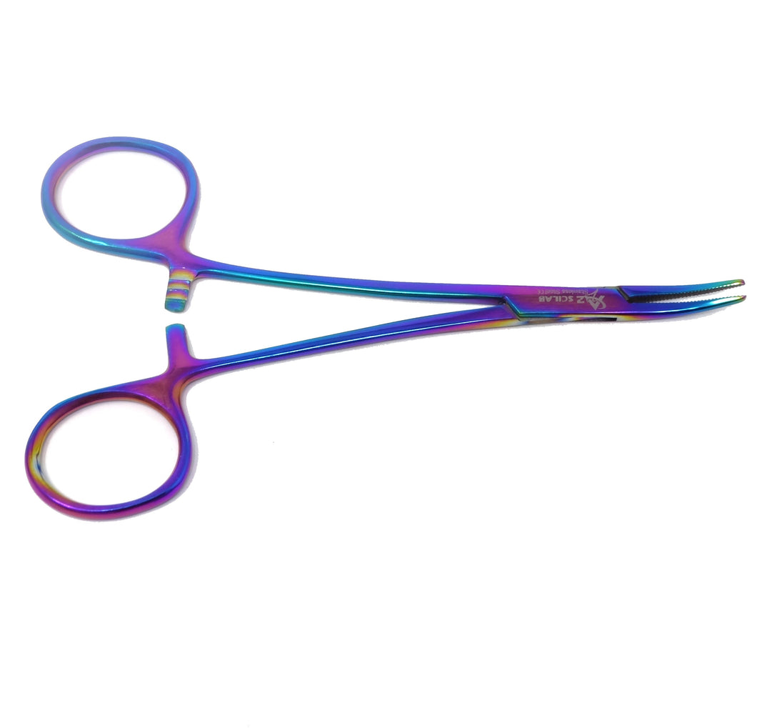 Pet Ear Hair Pulling Serrated Ratchet Forceps, Stainless Steel Grooming Tool, Multicolor 5