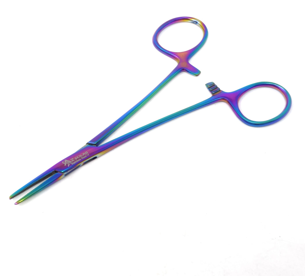 Pet Ear Hair Pulling Serrated Ratchet Forceps, Stainless Steel Grooming Tool, Multicolor 6