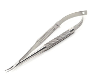 Micro Needle Holder Curved 15cm, Spring Action