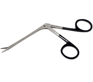Premium Quality Ear Wax Removing Removal Forceps 3.5" Shank, With Metallic Black Handle, Serrated Jaws