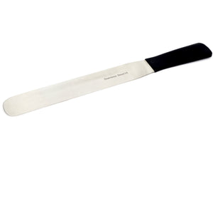 Stainless Steel Spatula Baker's Knife Mixing Spreading Tool, 10" Polished Blade, Vinyl Comfort Grip