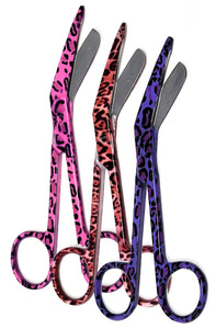Set of 3 Bandage Lister Scissors 5.5" Assorted Patterns Stainless Steel - PK 10