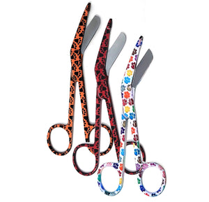 Set of 3 Bandage Lister Scissors 5.5" Assorted Patterns Stainless Steel - PK 6