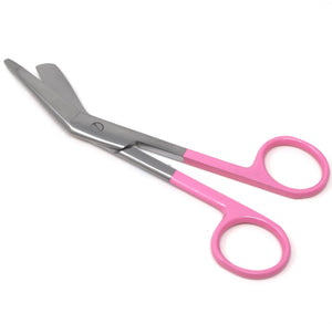 Stainless Steel 5.5" Bandage Lister Scissors for Nurses & Students Gift, Pink Handle