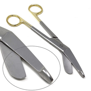 Supercut Lister Bandage Scissors 7.25",One Serrated Blade Gold Handle