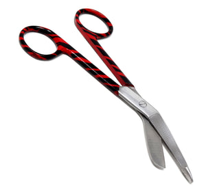 Red Zebra Pattern Handle Color Lister Bandage Scissors 5.5"