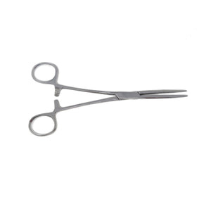 Pet Ear Hair Pulling Serrated Ratchet Forceps, Stainless Steel Grooming Tool, Silver 8" Straight