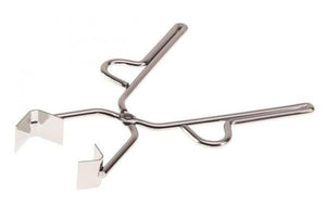 Stainless Steel Flask Tongs 10.5", V- Shaped Jaws