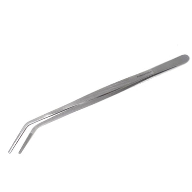 12-Inch Stainless Steel Tweezers Angled Extra-Long Tongs for Cooking  Repairing