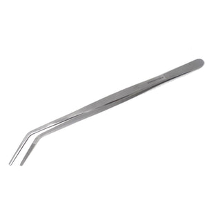 12 Long Angled Tweezers Aquarium Maintenance & Reptile Feeding Stainl –  A2ZSCILAB