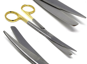 TC Dissecting Scissors, Sharp/Blunt, 5.5", Curved, Stainless Steel