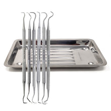 Load image into Gallery viewer, Dental Sickle Scalers Set with Scalar Tray Stainless Steel Instruments
