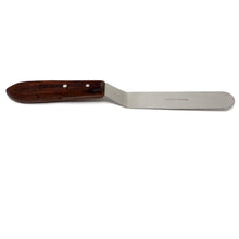 Load image into Gallery viewer, Cake Decorating Angled Icing Spatula, Stainless Steel 6&quot; Offset Polished Blade Knife, Wood Handle
