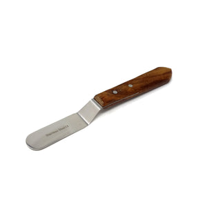 Cake Decorating Angled Icing Spatula, Stainless Steel 3" Offset Polished Blade Knife, Wood Handle
