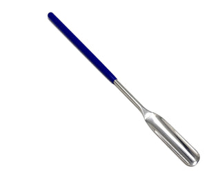Stainless Steel Micro Lab Scoop Half Rounded Spoon Spatula Sampler, with Vinyl Handle 6" ( 15.24 cm)