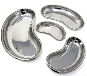 Set of 4 Kidney Trays Dish 6" 8" 10" 12", Extra Large, Stainless Steel