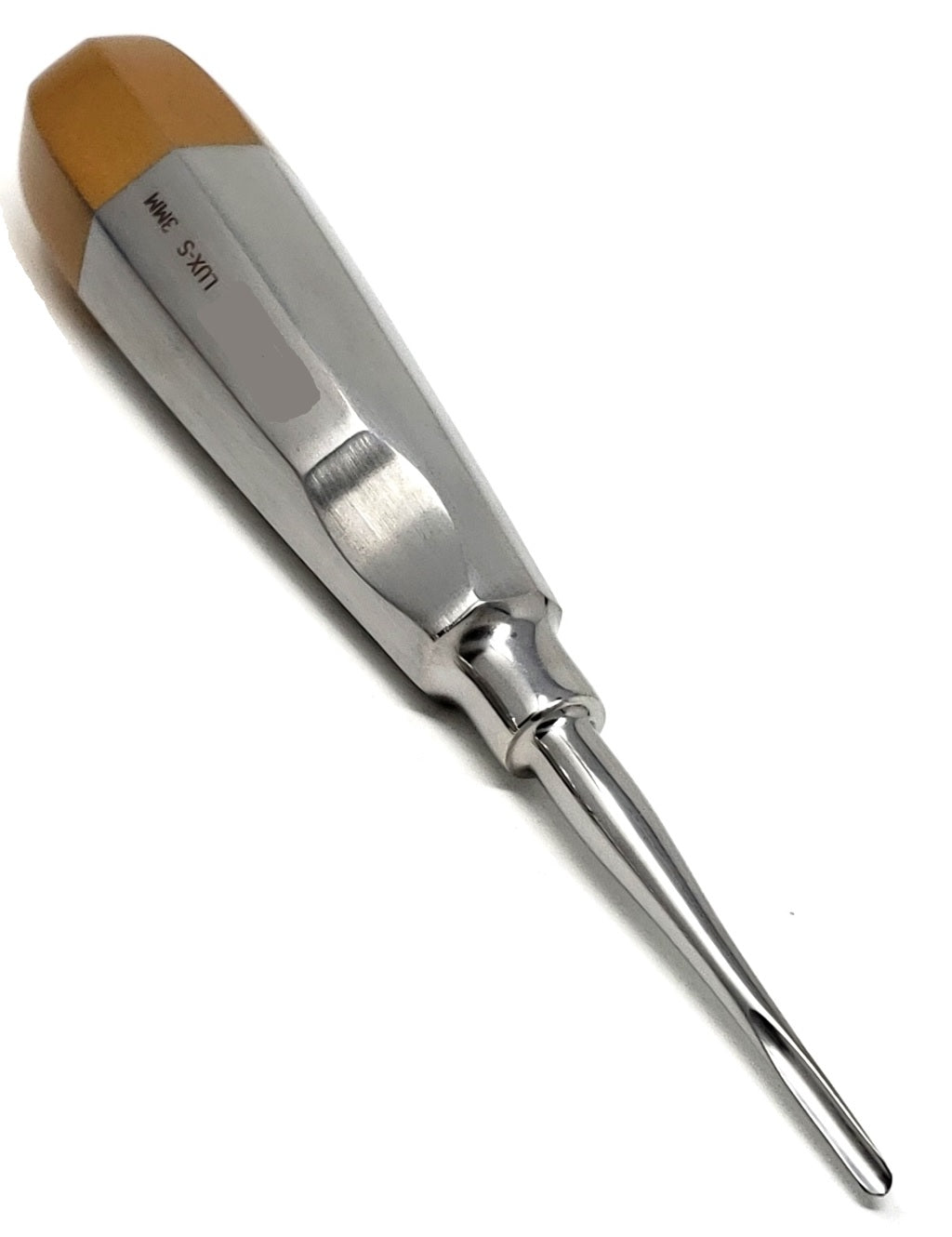 Dental Luxating Elevator Straight 3mm, Gold Handle, Stainless Steel
