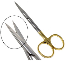 Load image into Gallery viewer, TC Dissecting Iris Sharp Fine Point Scissors, 4.5", Straight

