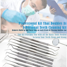 Load image into Gallery viewer, 14 Pcs Professional Dental Oral Hygiene Set with Instrument Box, Stainless Steel
