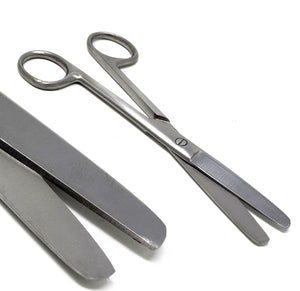 Lab Dissecting Scissors, Blunt/Blunt. 5.5", Straight, Stainless Steel