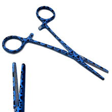 Load image into Gallery viewer, Dog Cat Ear Cleaning Forceps 5.5&quot; STR Pet Hair Pulling Clamp Tweezers Grooming, BLUE Paws
