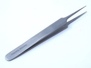 Stainless Steel 3D 5D 6D Volume False Eyelash Extension Tweezers A Type Straight, Ridged Handle, Fine Point, Premium Quality