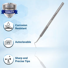 Load image into Gallery viewer, Stainless Steel Micro Fine Point 45 Degree Angled Probe #9, 5.5&quot;
