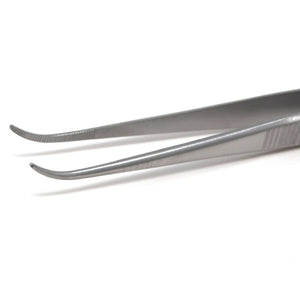Dissecting Tweezers 5.5" Fine Point with Curved Serrated Strong Tips Jaws