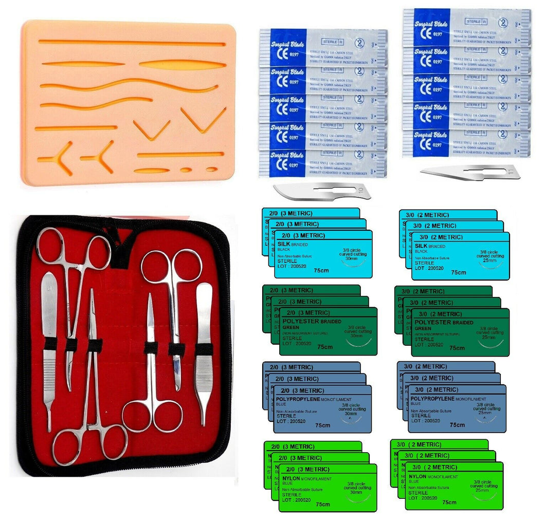 Surgical Suture Kit Laceration Medical Student Surgical Tools Adson Iris  Needle
