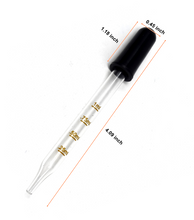 Load image into Gallery viewer, 1ML Glass Graduated Dropper with Rubber Cap Straight Drip Tube Dropping Pipette for Laboratory Painting, 12pcs
