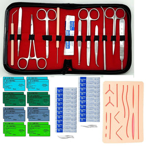 50 Pc Complete Suture Practice Surgical Training Kit for Medical and Veterinary Student Training