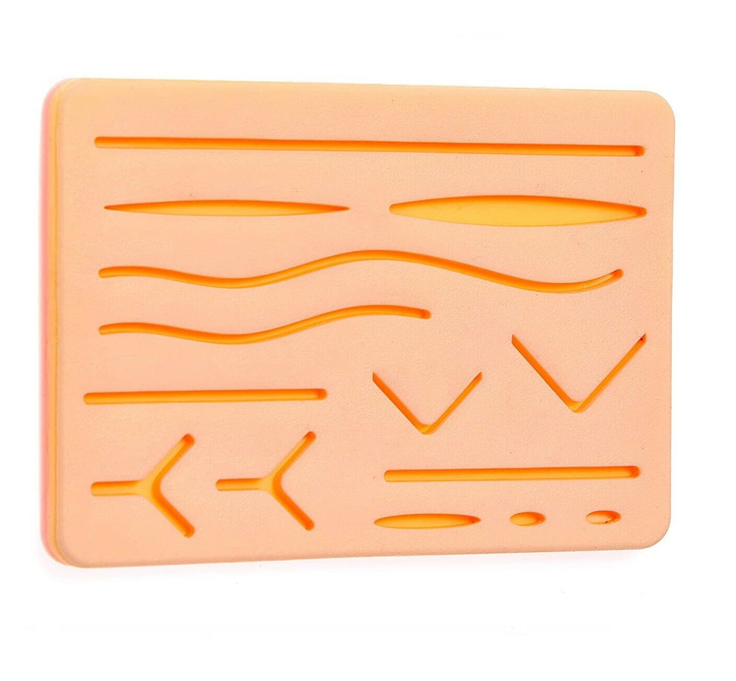 Suture Training Pad, Silicon Skin 14 Wounds of 8 Types for Practising Suture Skills
