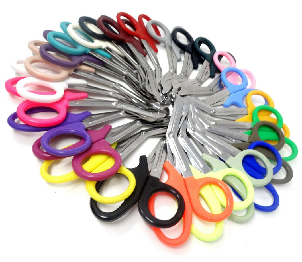 100 / Pack Assorted Rainbow Colors Trauma Paramedic Shears Scissors 7.25
