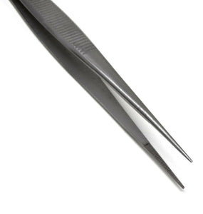 Dissecting Tweezers 5.5" Fine Point with Straight Serrated Strong Tips Jaws