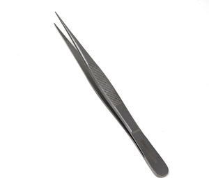 Dissecting Tweezers 5.5" Fine Point with Straight Serrated Strong Tips Jaws