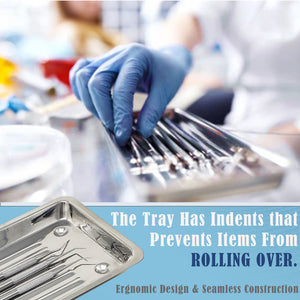 8 Pcs Professional Dental Composite Filling Instruments Kit with Scaler Tray, Stainless Steel