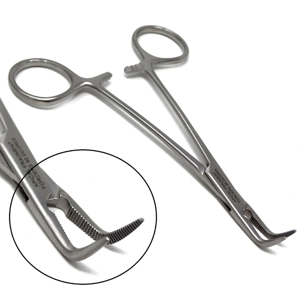 Apical Peet's Fragment Forceps #697A, 90? ANGLED TIPS 5