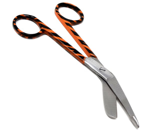 Orange Zebra Pattern Handle Color Lister Bandage Scissors 5.5"